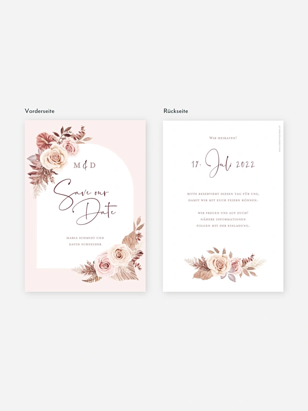 Save-the-Date Karte Terracotta Love