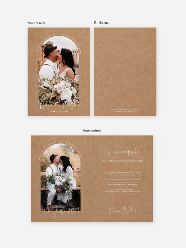 Dankeskarte Hochzeit Love Adventure