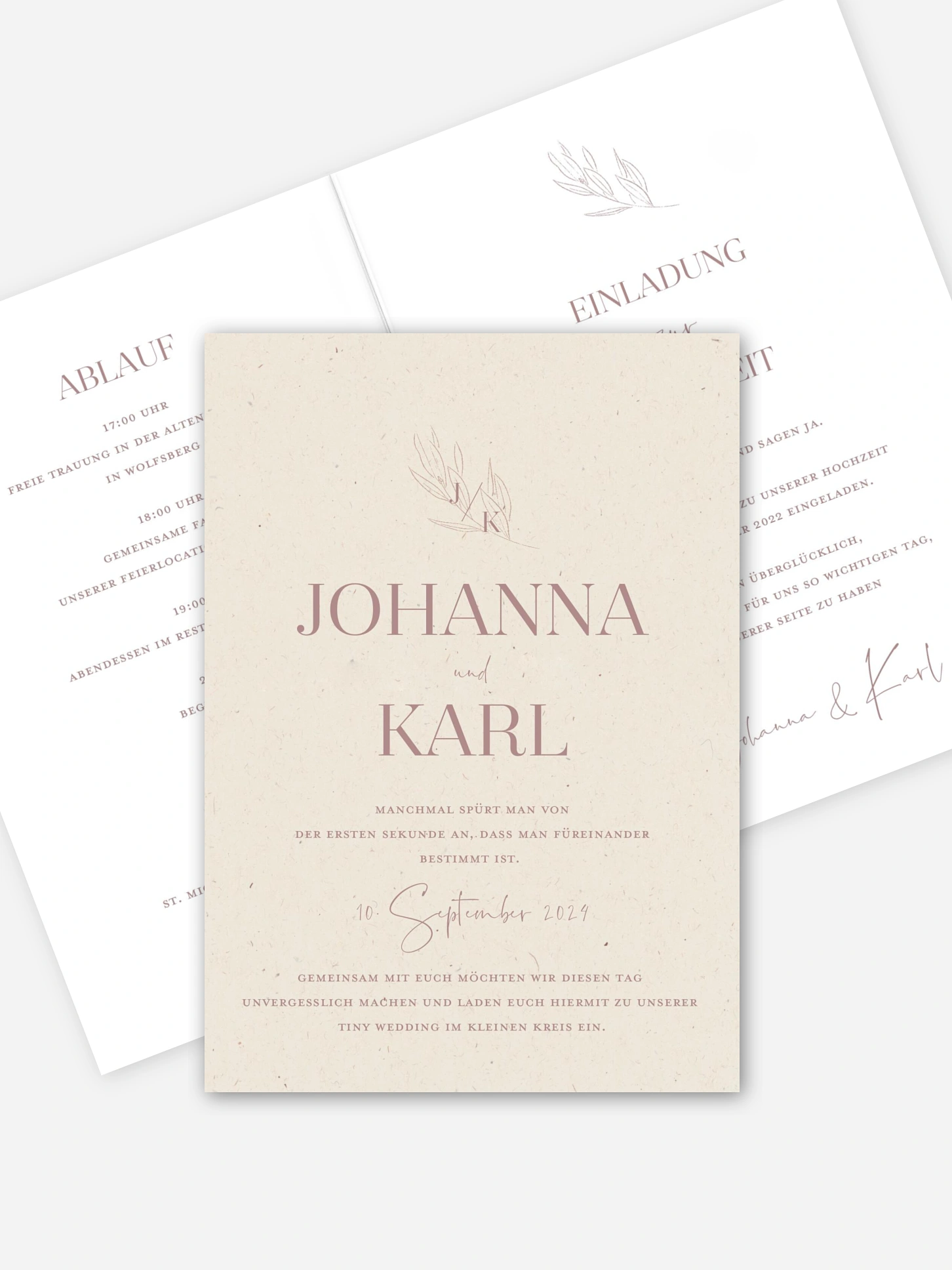 Hochzeitseinladung Clean Moho