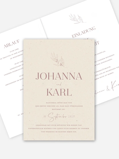 Hochzeitseinladung Clean Moho