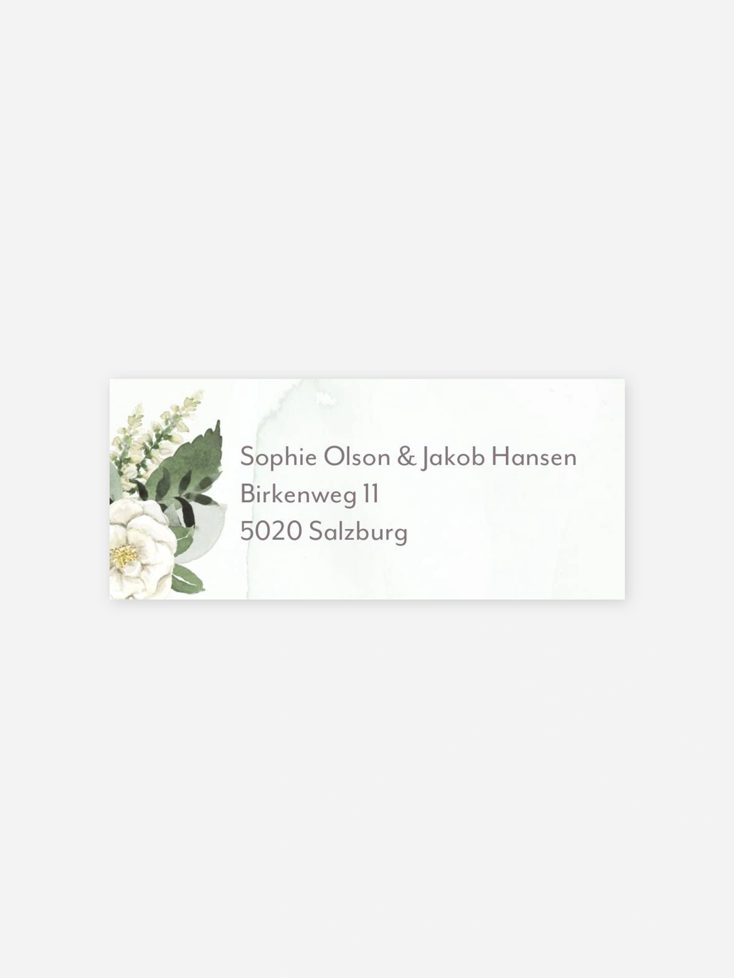 Absenderaufkleber Hochzeit White Roses