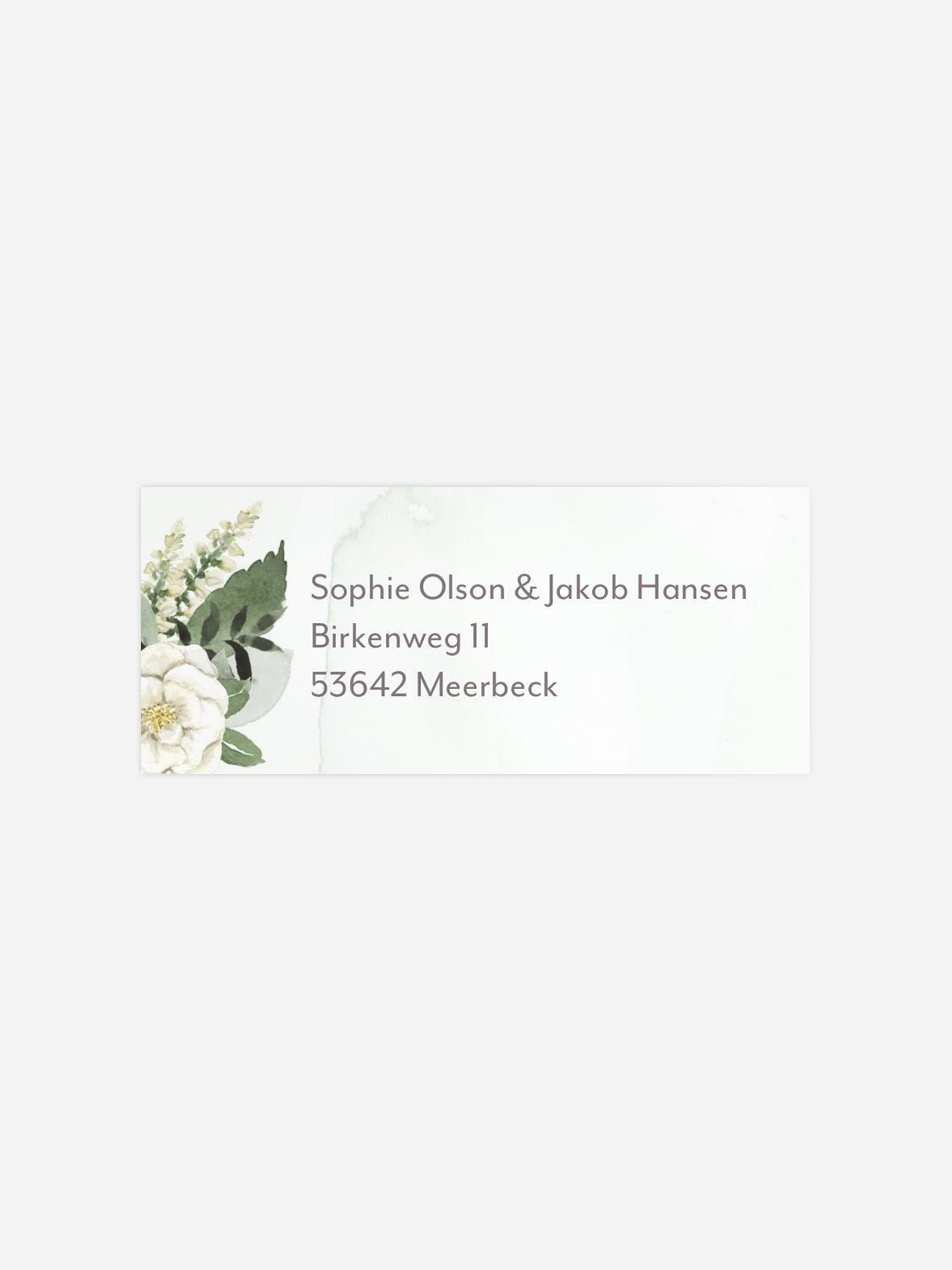 Absenderaufkleber Hochzeit White Roses