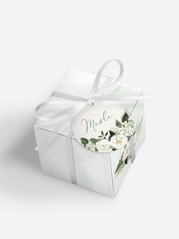 Gastgeschenkbox personalisiert White Roses