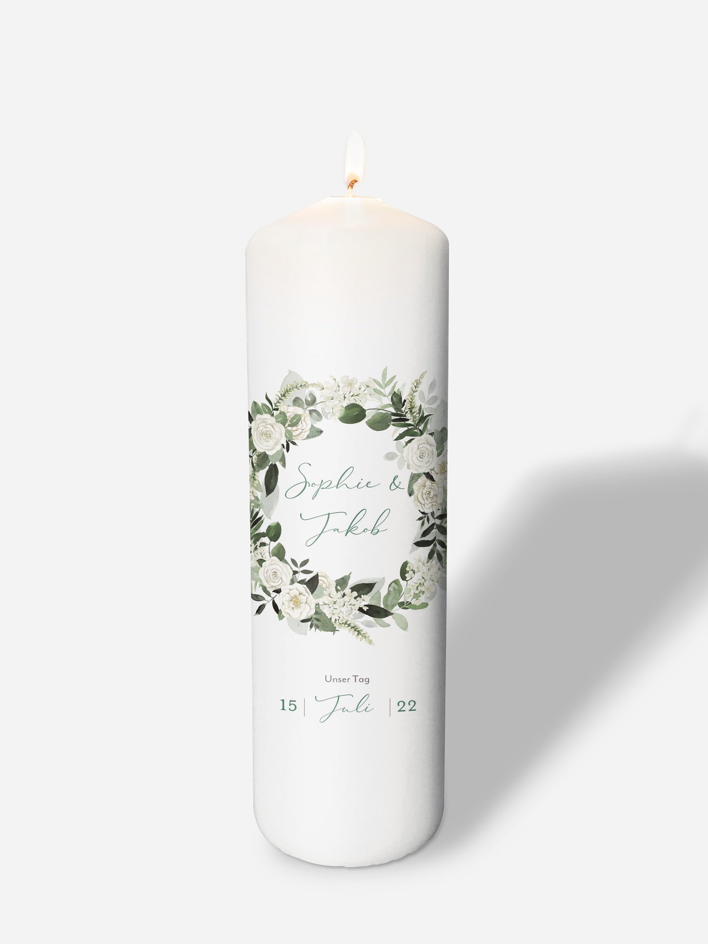 Hochzeitskerze White Roses