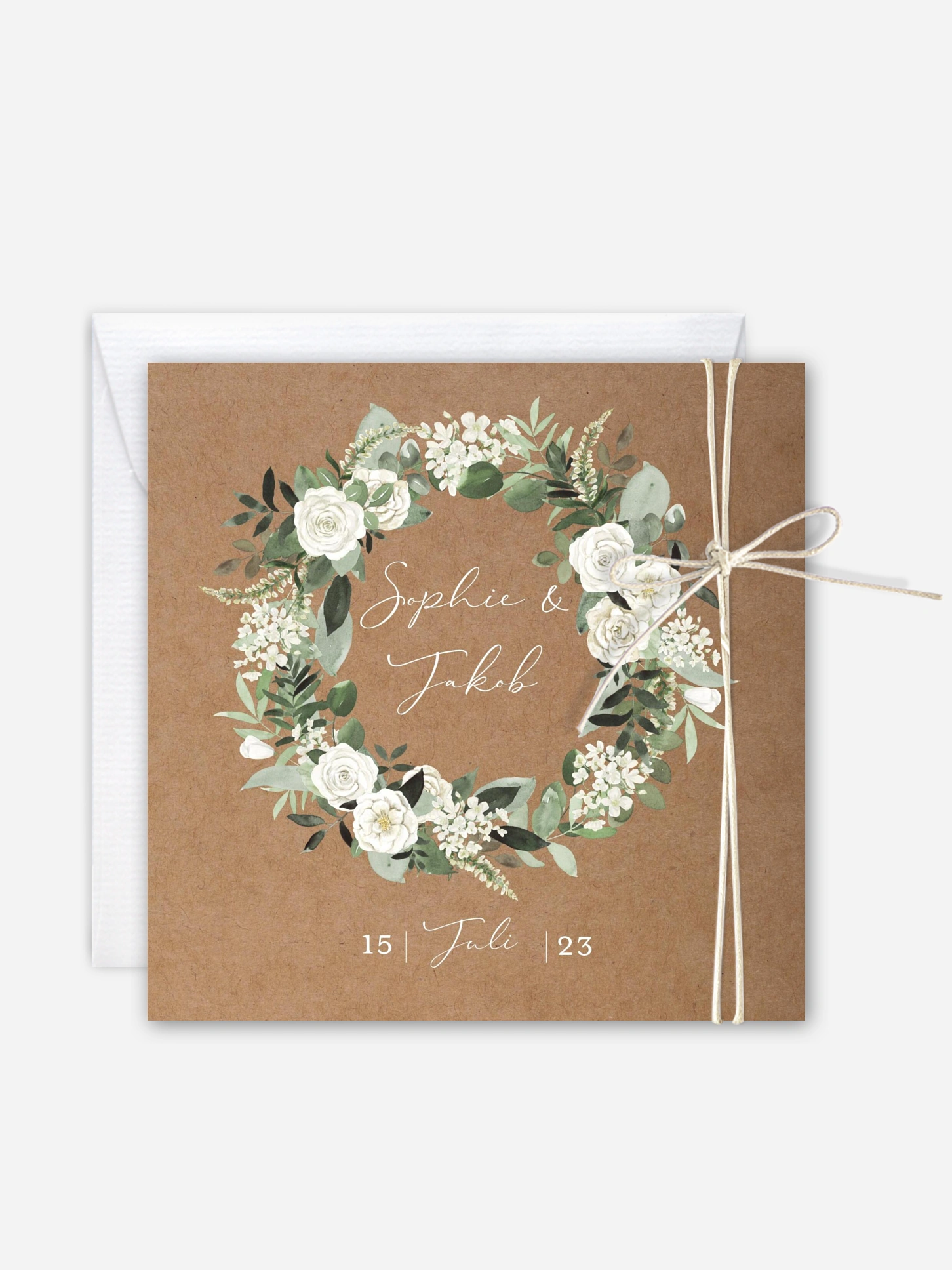 Hochzeitseinladung White Roses
