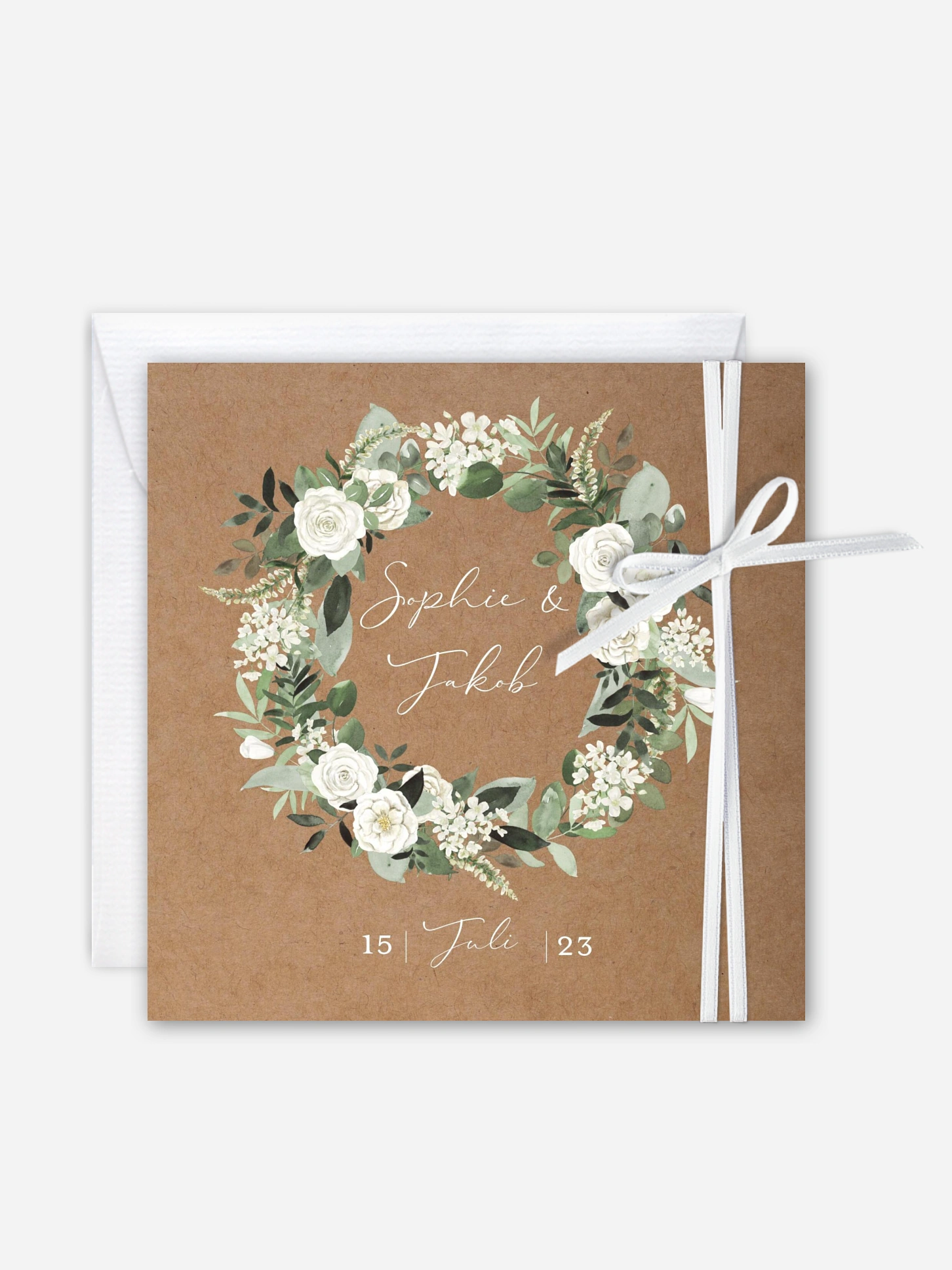 Hochzeitseinladung White Roses
