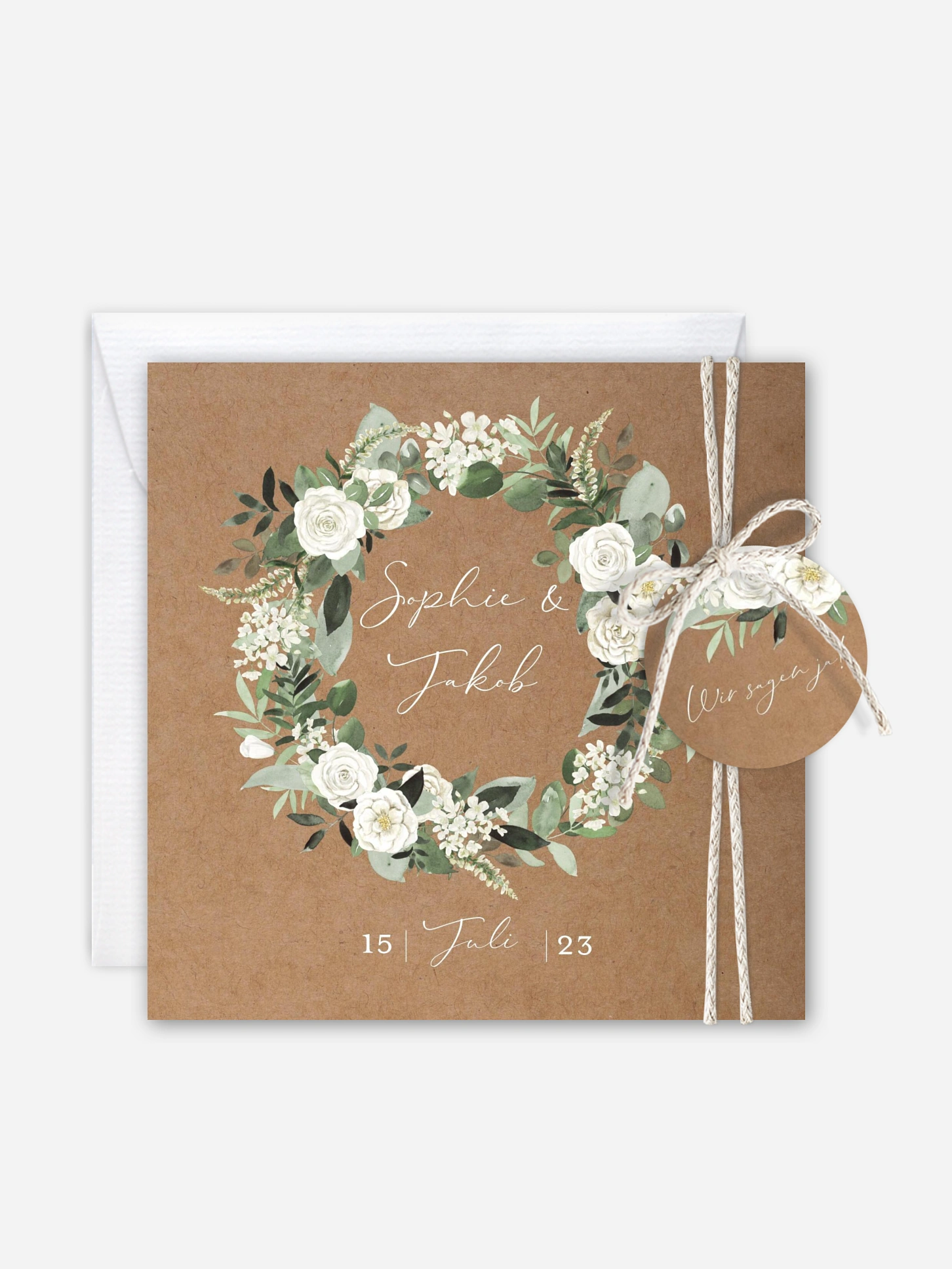 Hochzeitseinladung White Roses