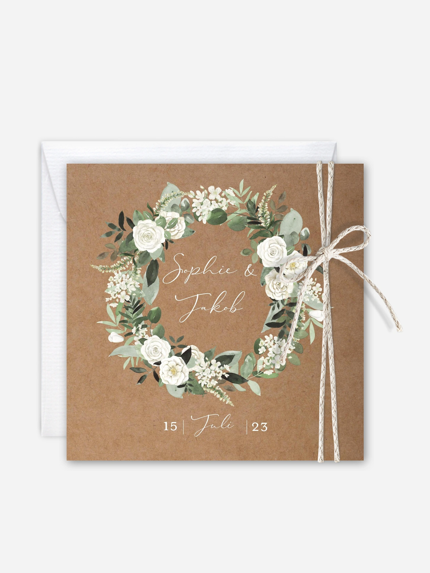 Hochzeitseinladung White Roses
