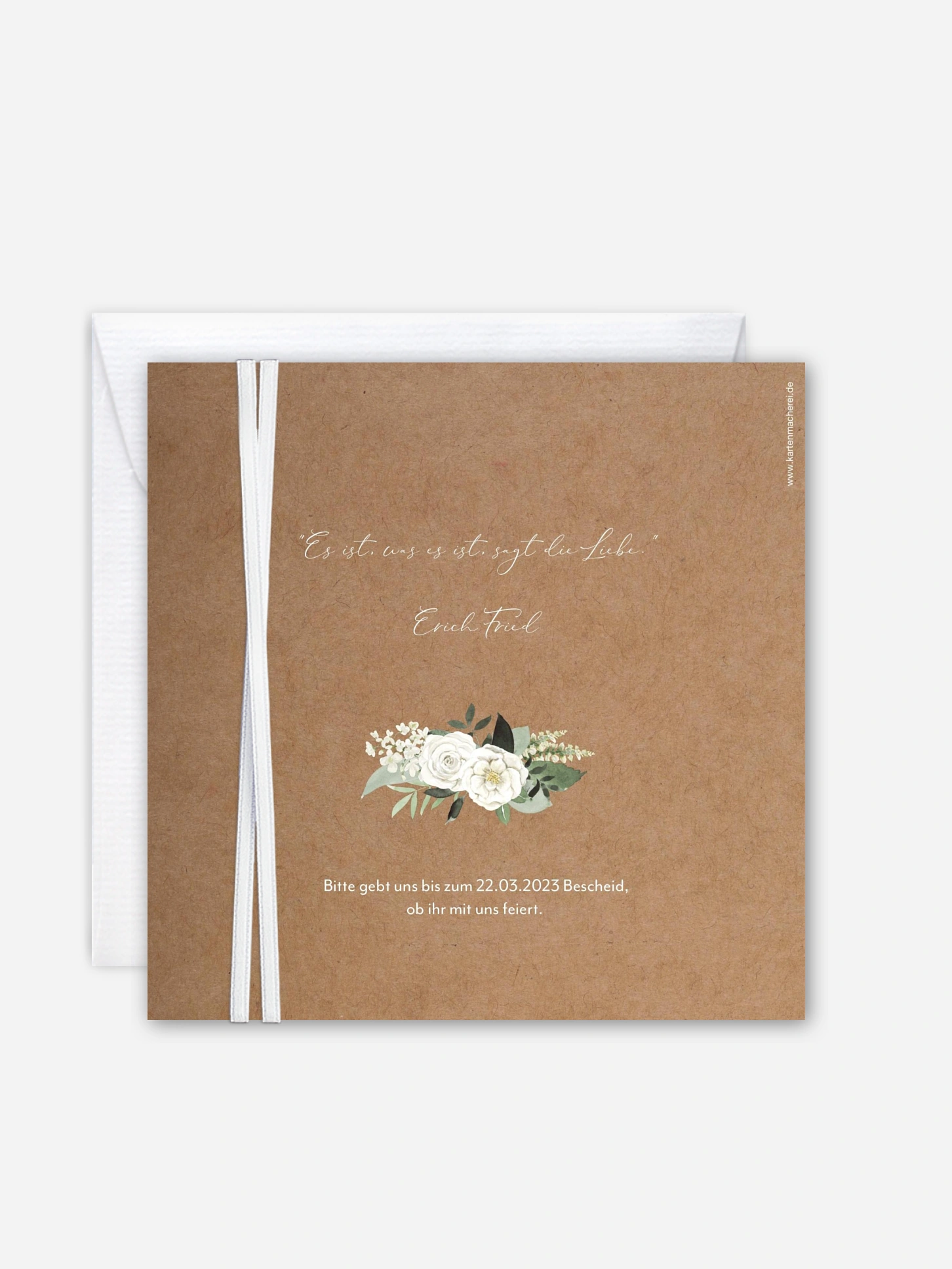 Hochzeitseinladung White Roses