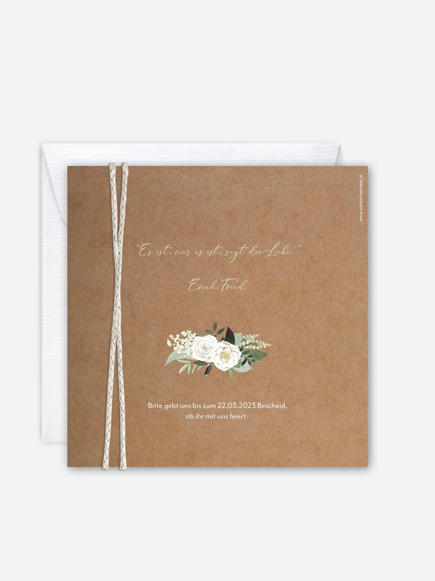 Hochzeitseinladung White Roses