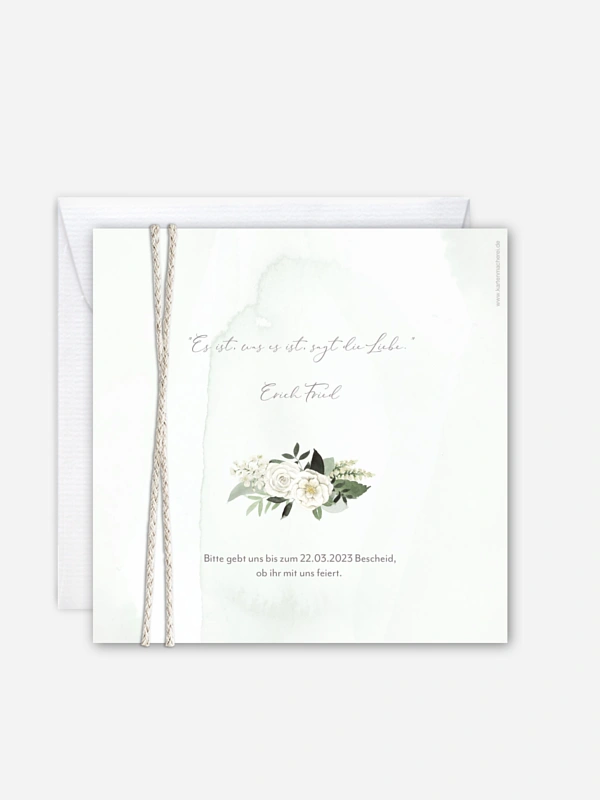 Hochzeitseinladung White Roses