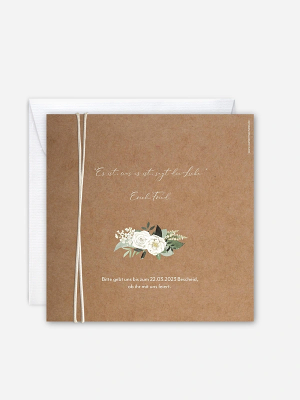 Hochzeitseinladung White Roses