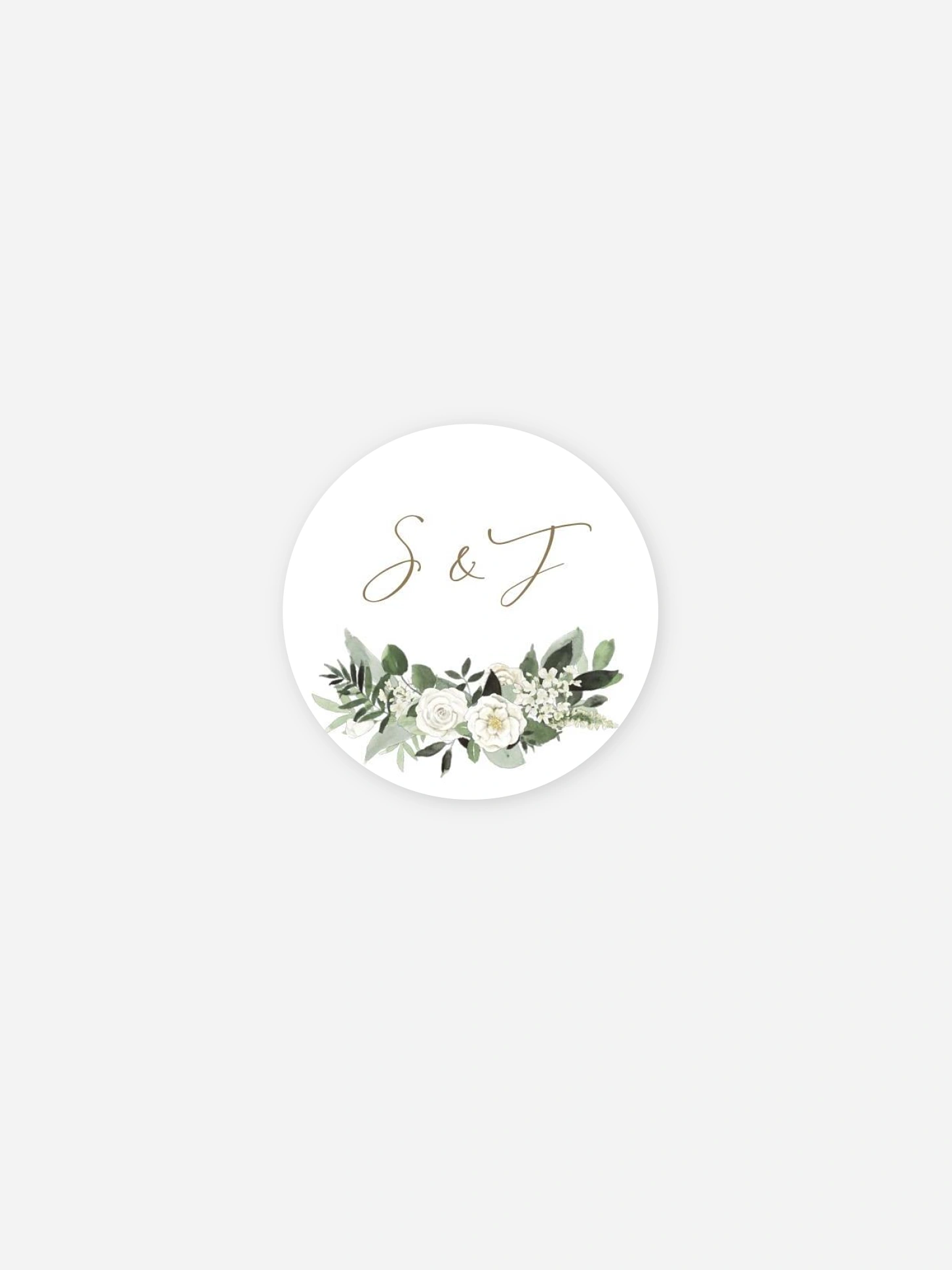 Geschenkaufkleber Hochzeit White Roses