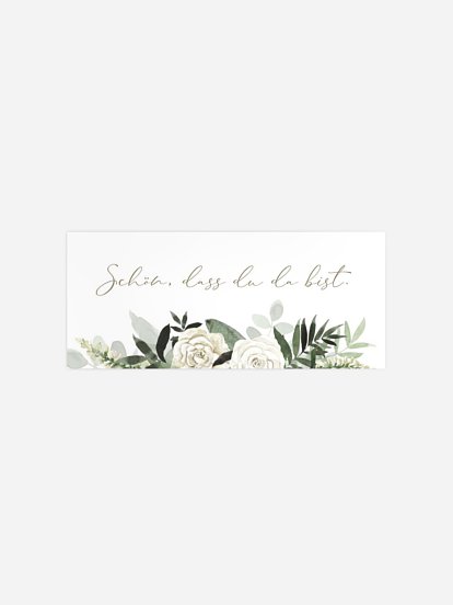 Geschenkaufkleber Hochzeit White Roses