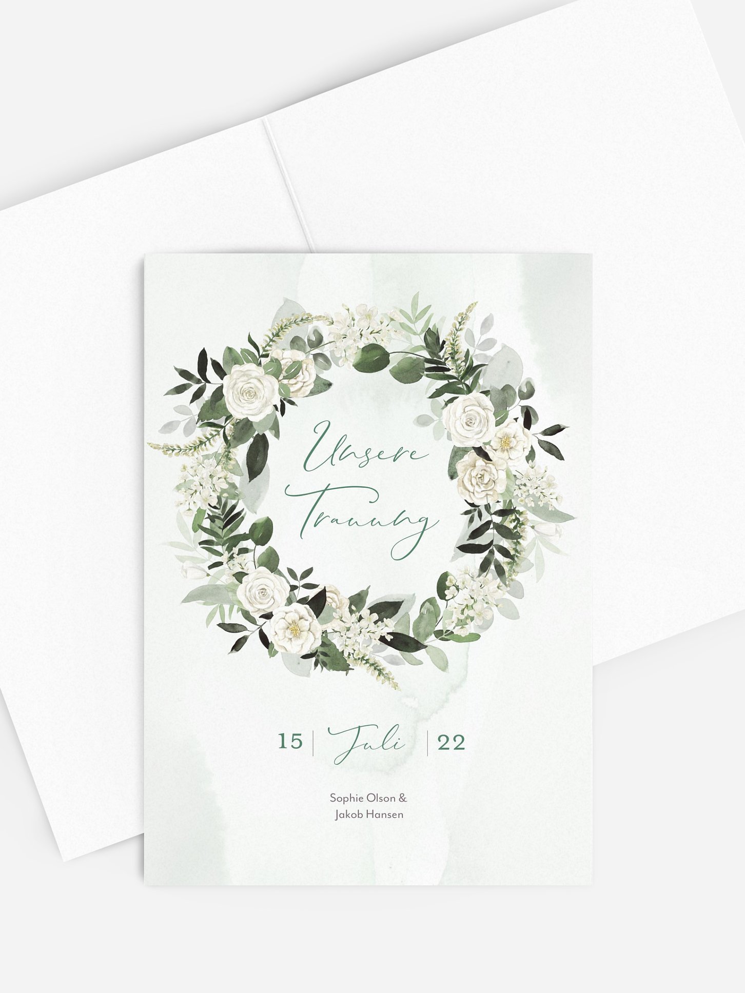 Kirchenheft Hochzeit White Roses