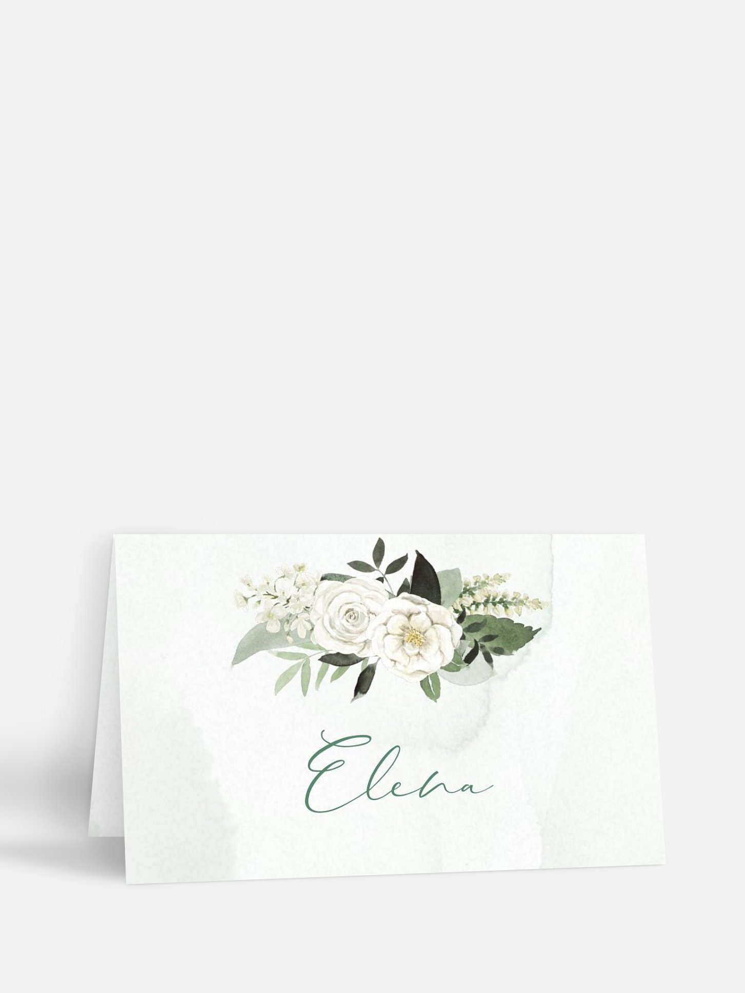 Tischkarte Hochzeit White Roses