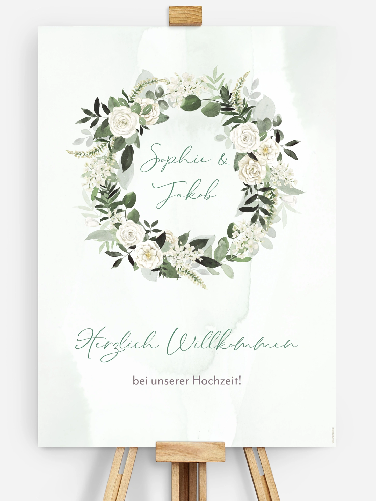 Willkommensschild White Roses