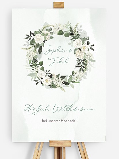 Willkommensschild White Roses