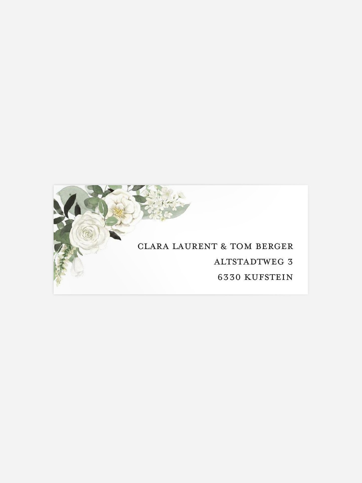 Absenderaufkleber Hochzeit White Bouquet