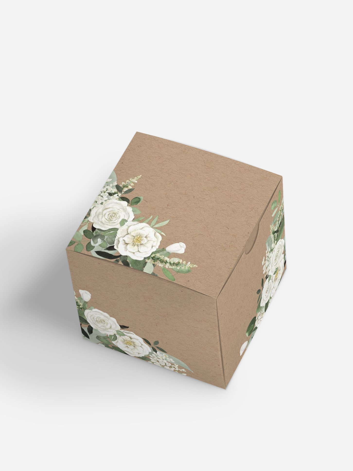 Gastgeschenkbox personalisiert White Bouquet