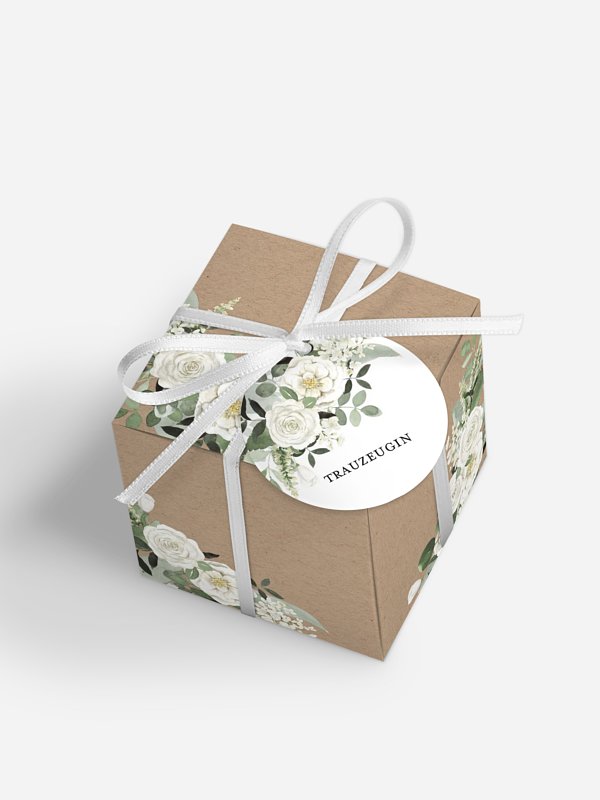 Gastgeschenkbox personalisiert White Bouquet