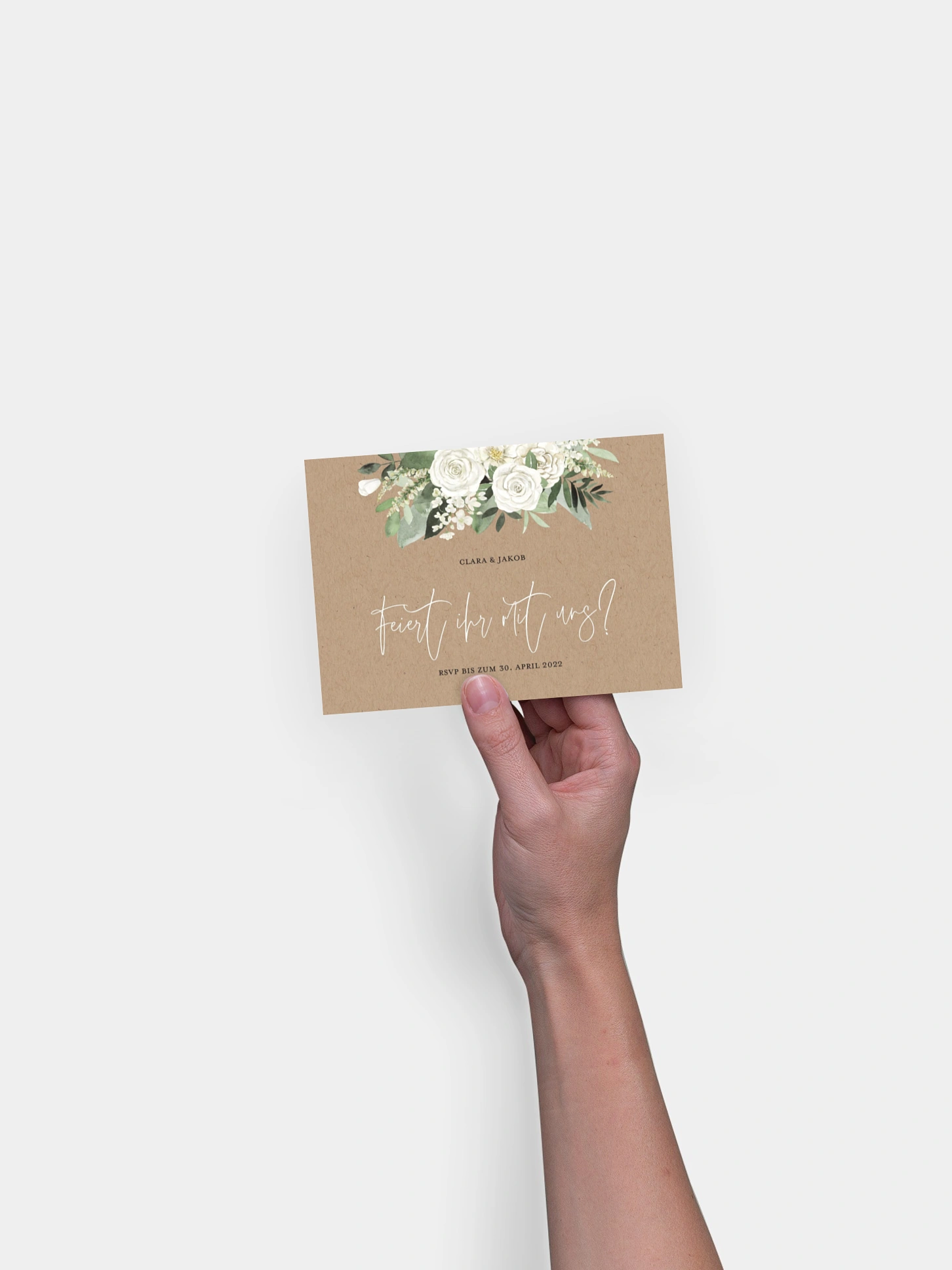 Antwortkarte Hochzeit White Bouquet