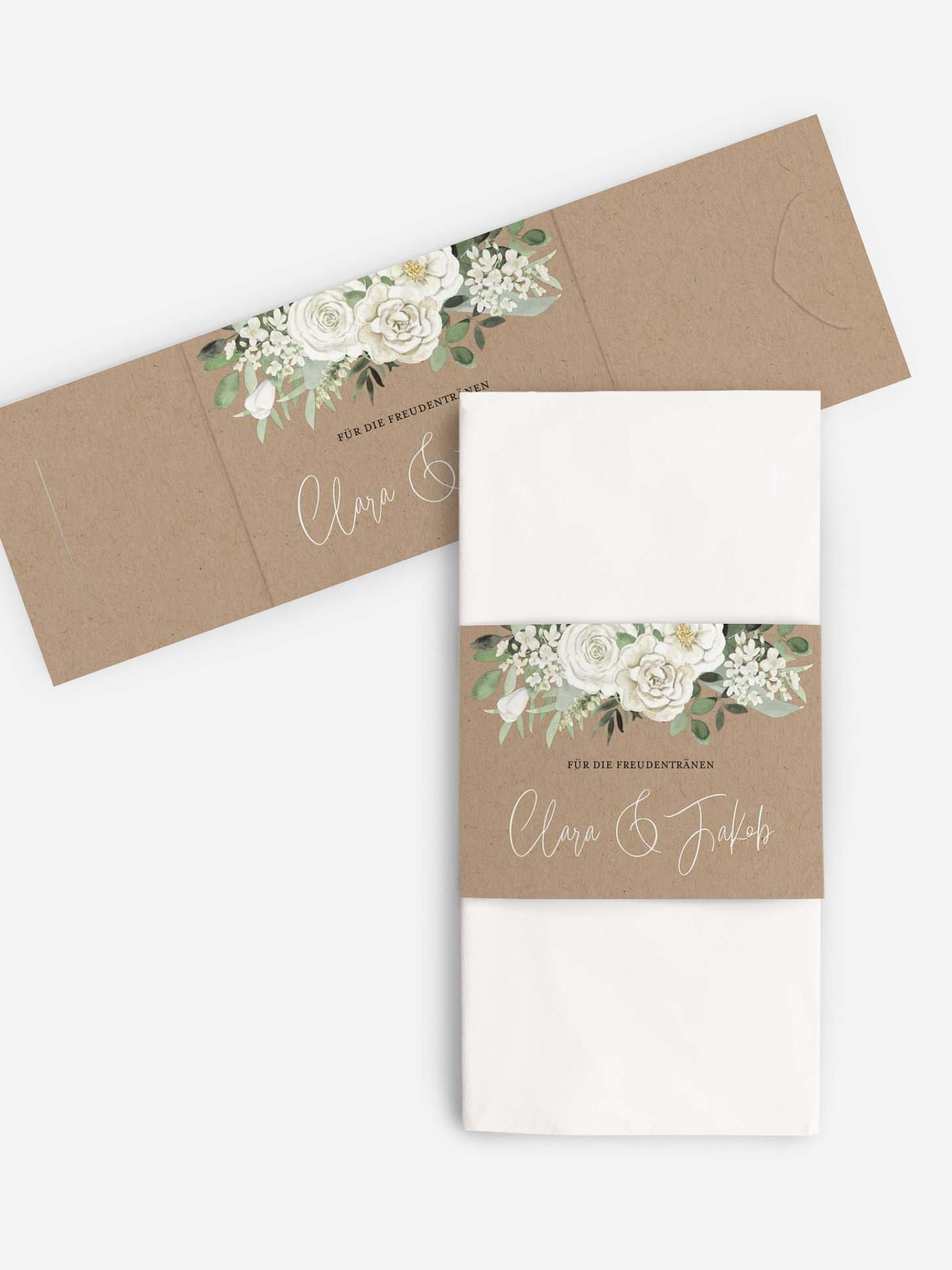 Freudentränen-Taschentücher White Bouquet