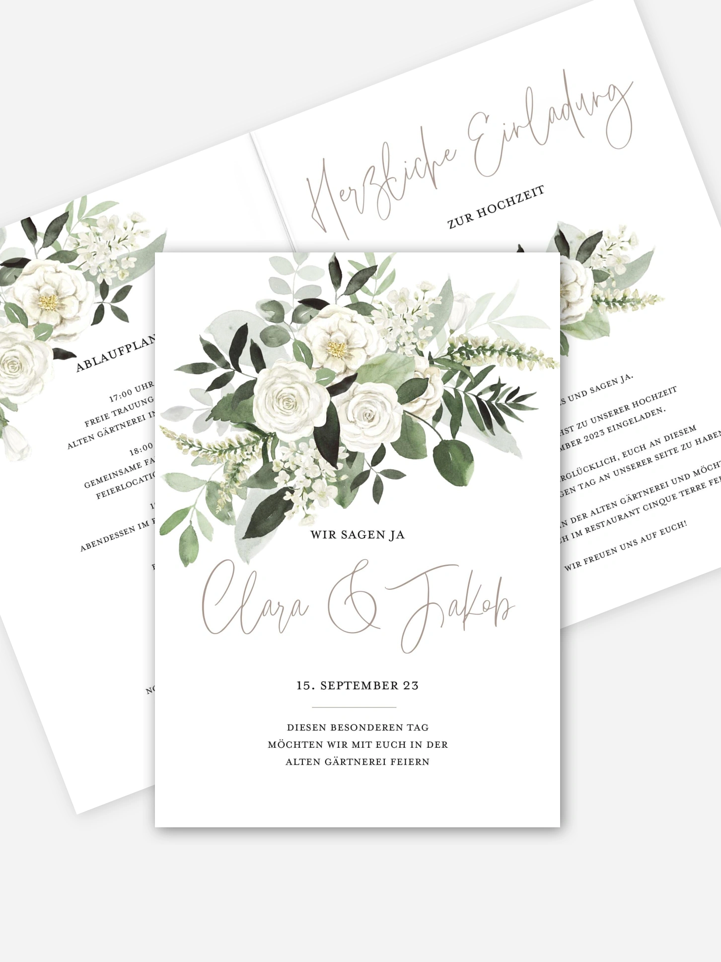Hochzeitseinladung White Bouquet