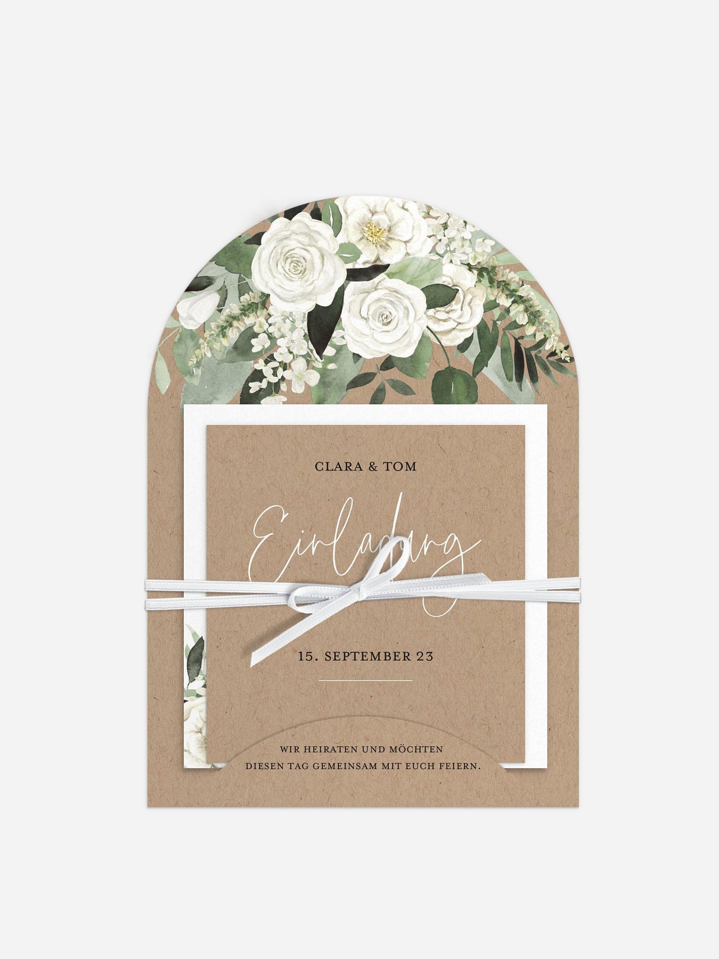 Hochzeitseinladung White Bouquet