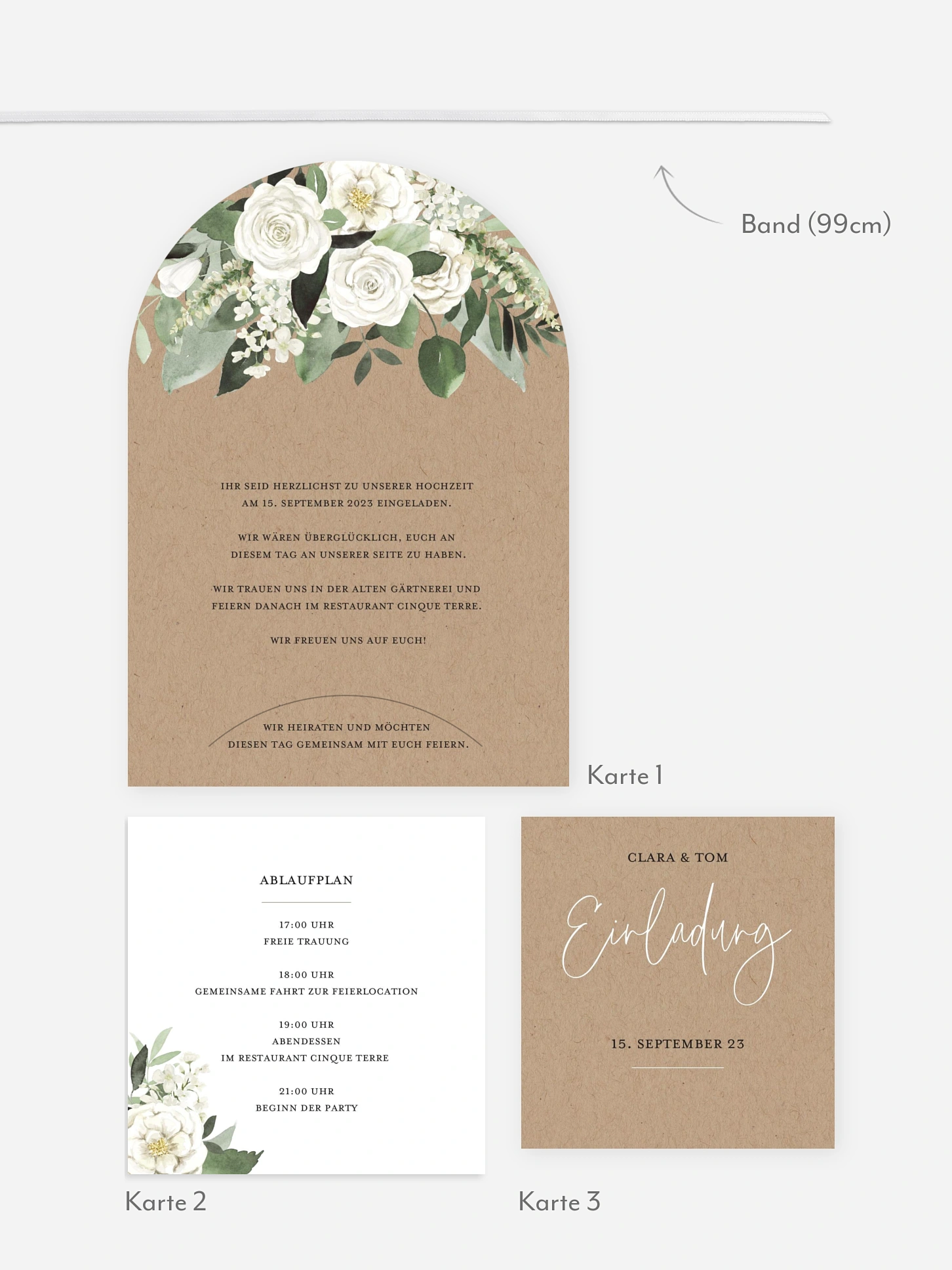 Hochzeitseinladung White Bouquet
