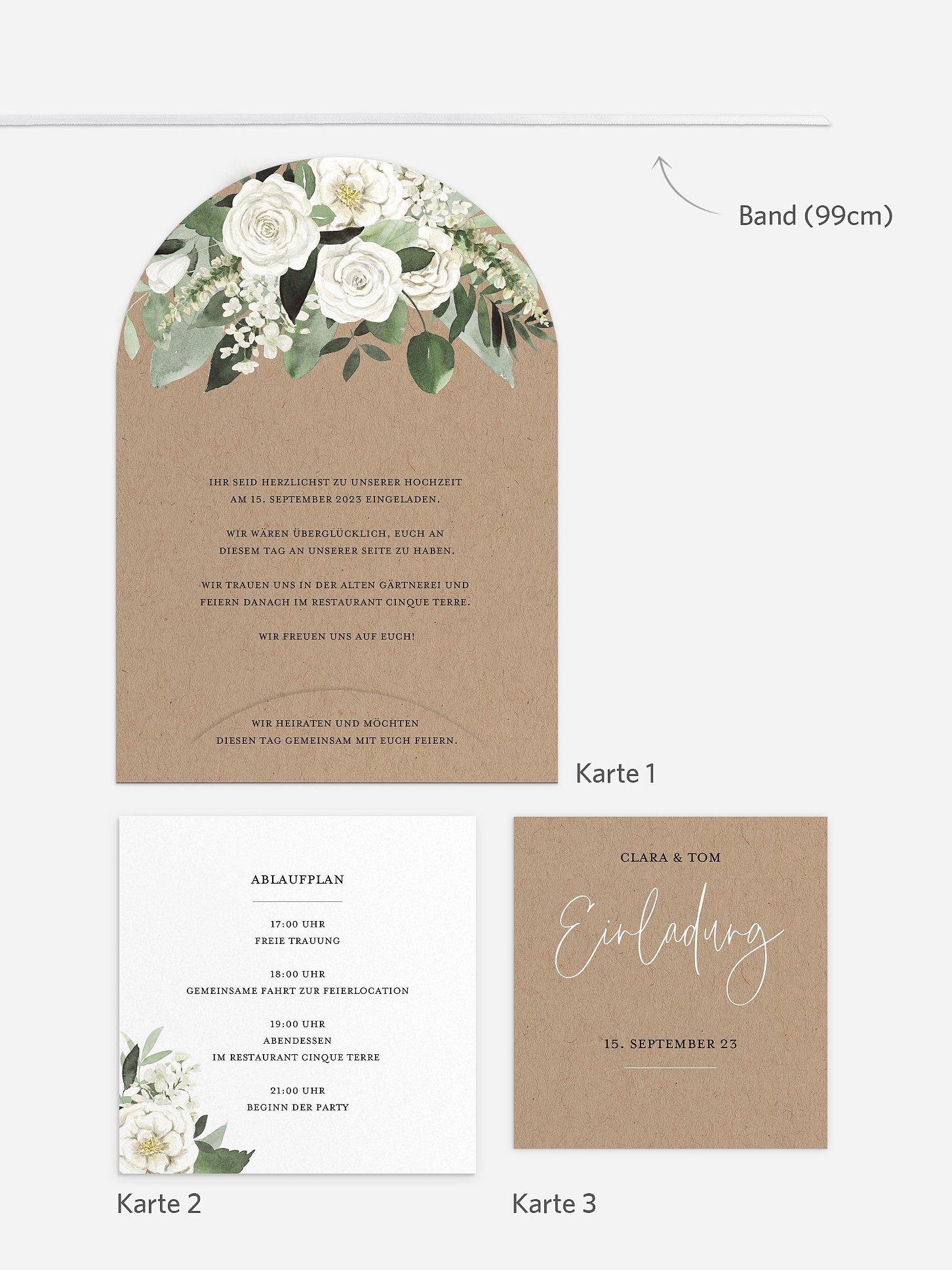 Hochzeitseinladung White Bouquet