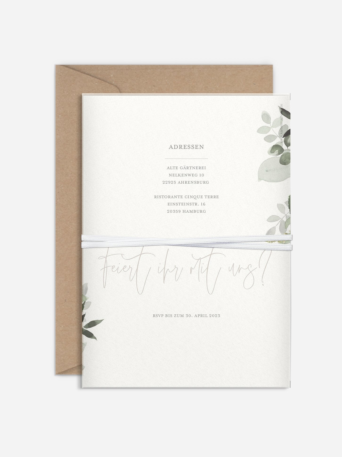 Hochzeitseinladung White Bouquet