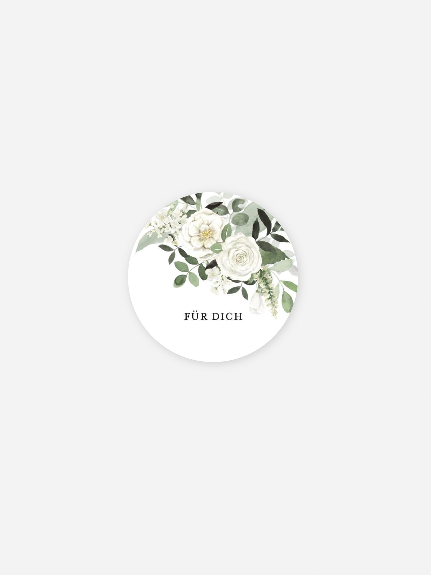 Geschenkaufkleber Hochzeit White Bouquet