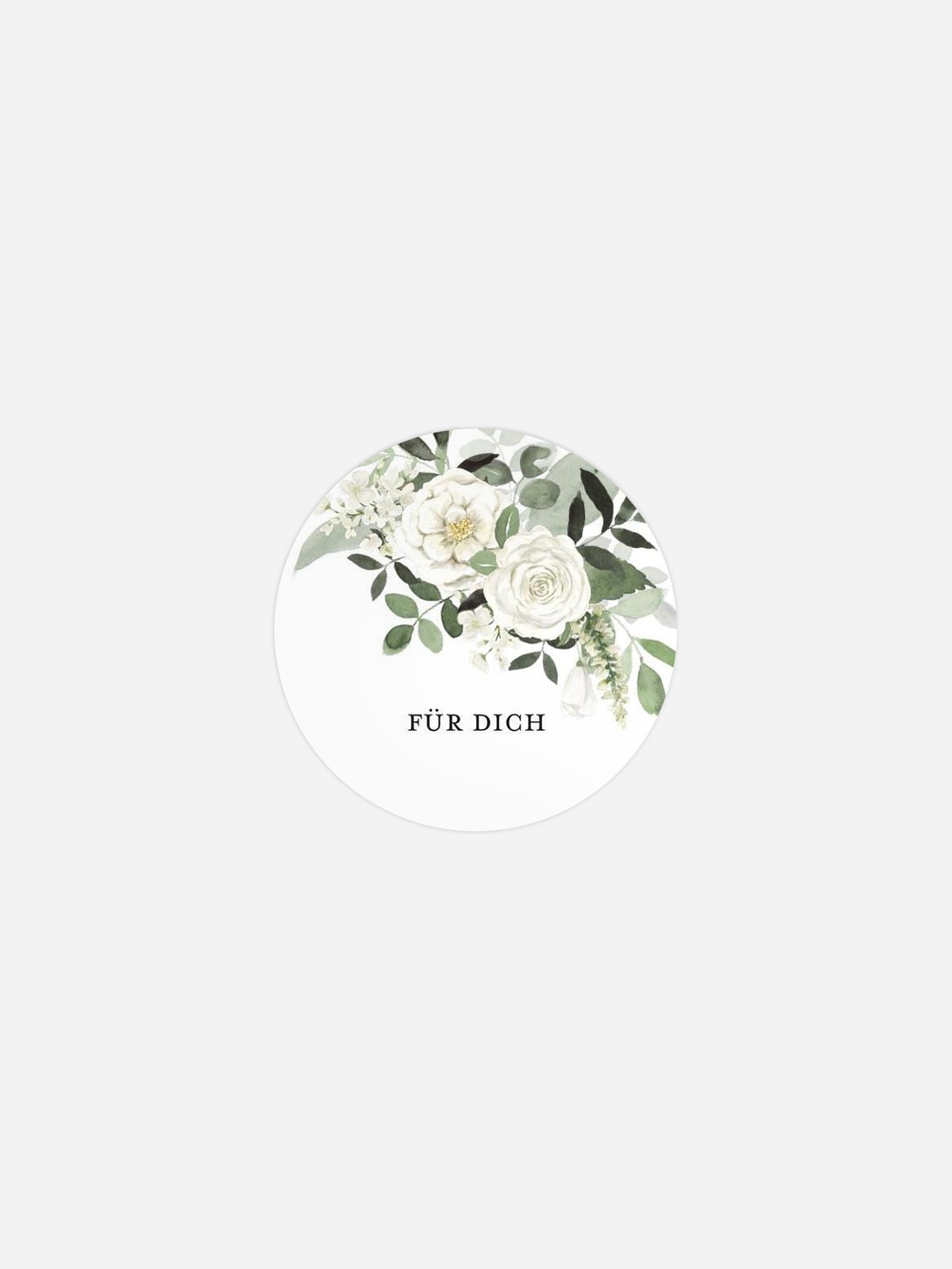 Geschenkaufkleber Hochzeit White Bouquet