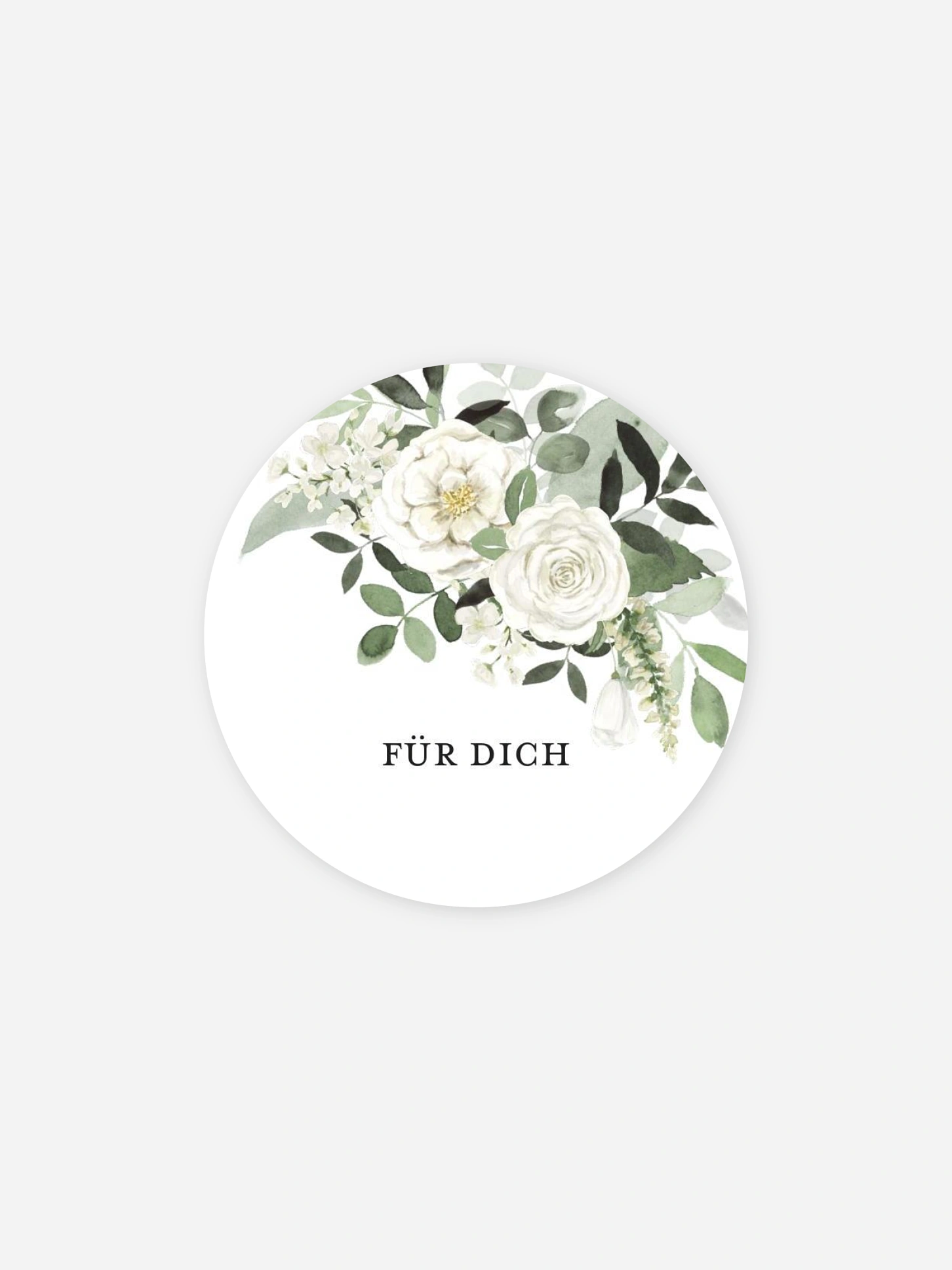 Geschenkaufkleber Hochzeit White Bouquet