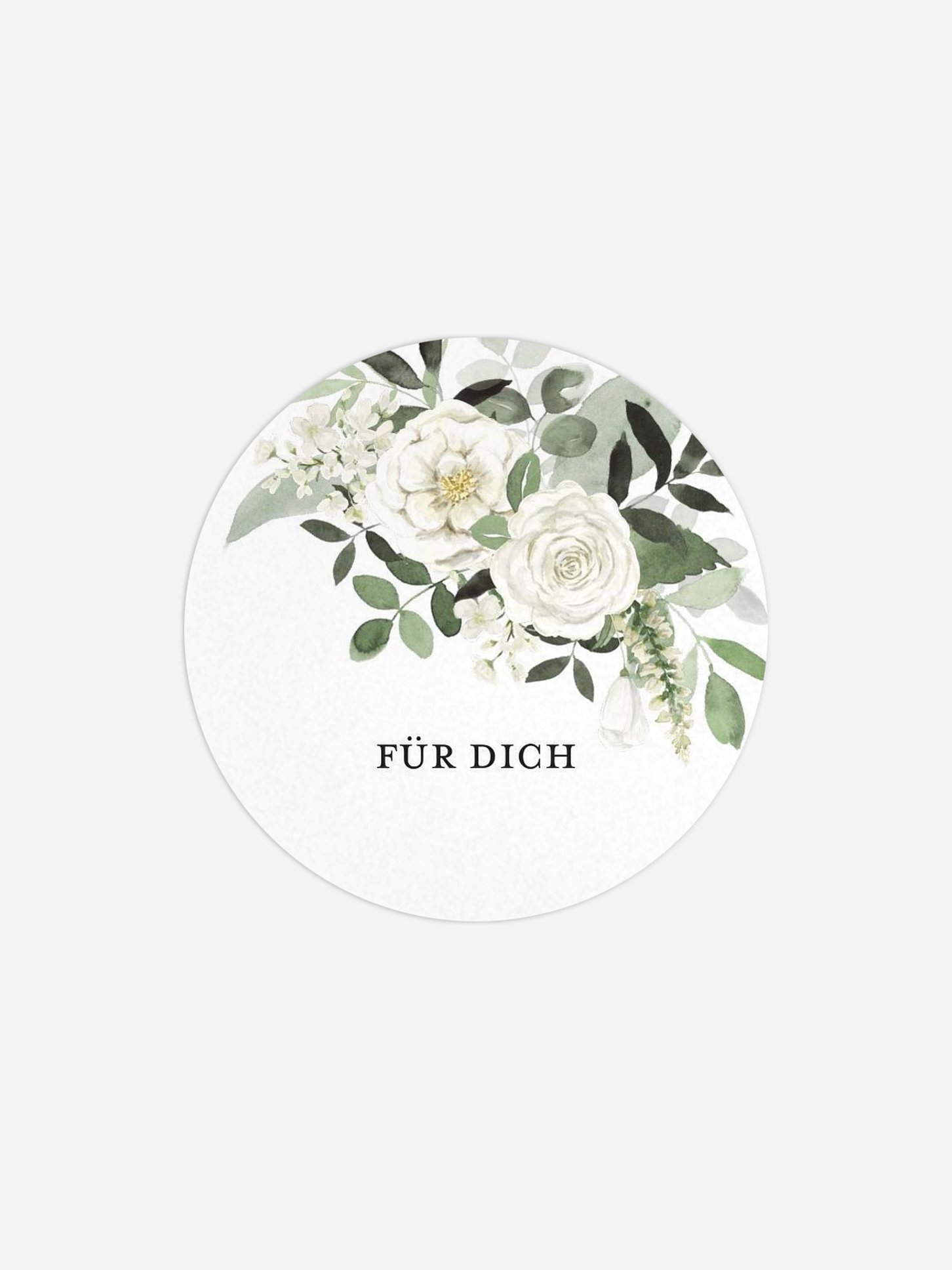 Geschenkaufkleber Hochzeit White Bouquet