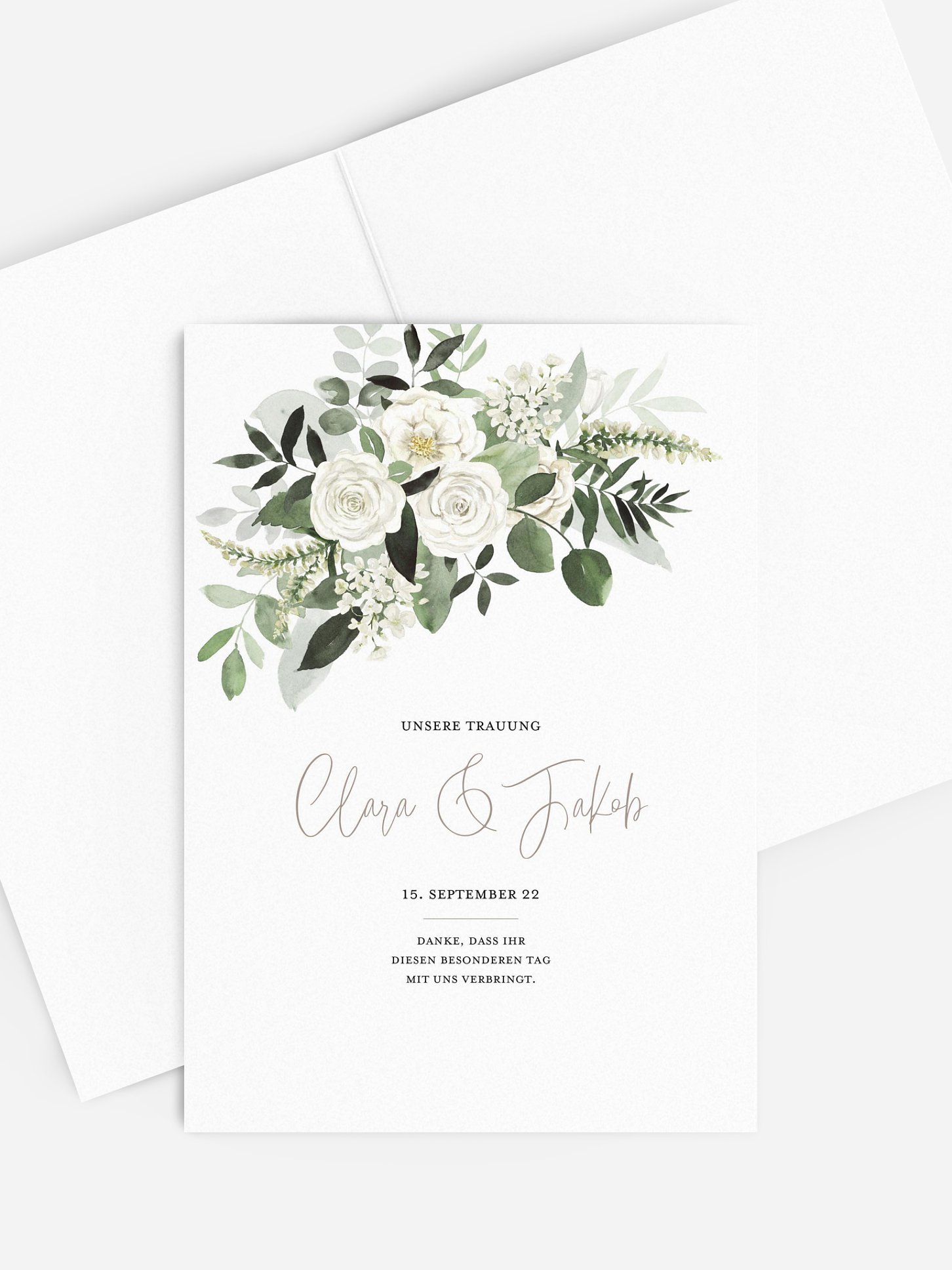 Kirchenheft Hochzeit White Bouquet