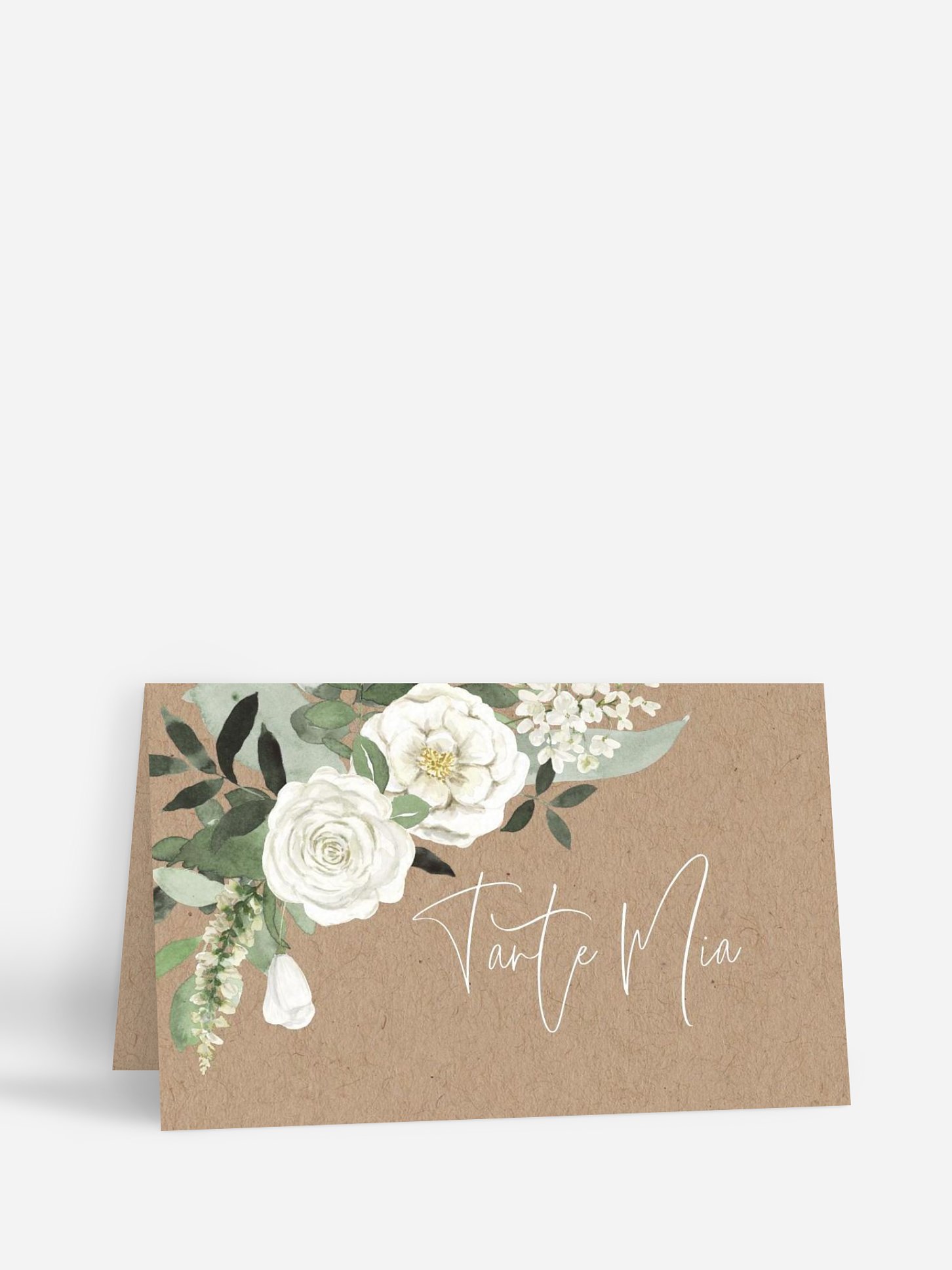 Tischkarte Hochzeit White Bouquet
