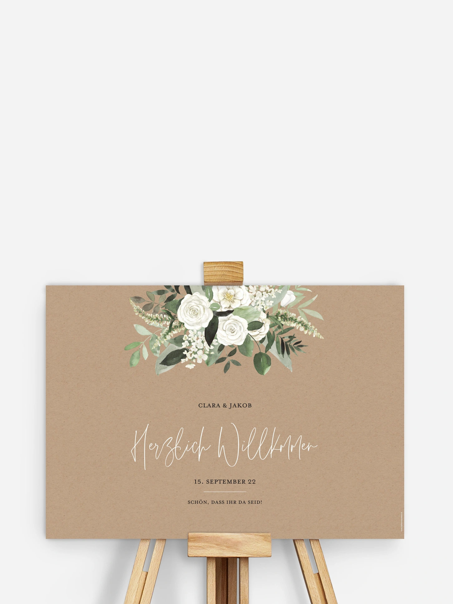 Willkommensschild White Bouquet