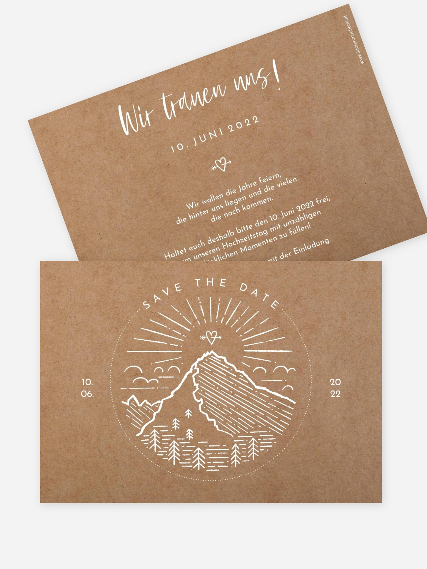 Save-the-Date Karte Mountain Love