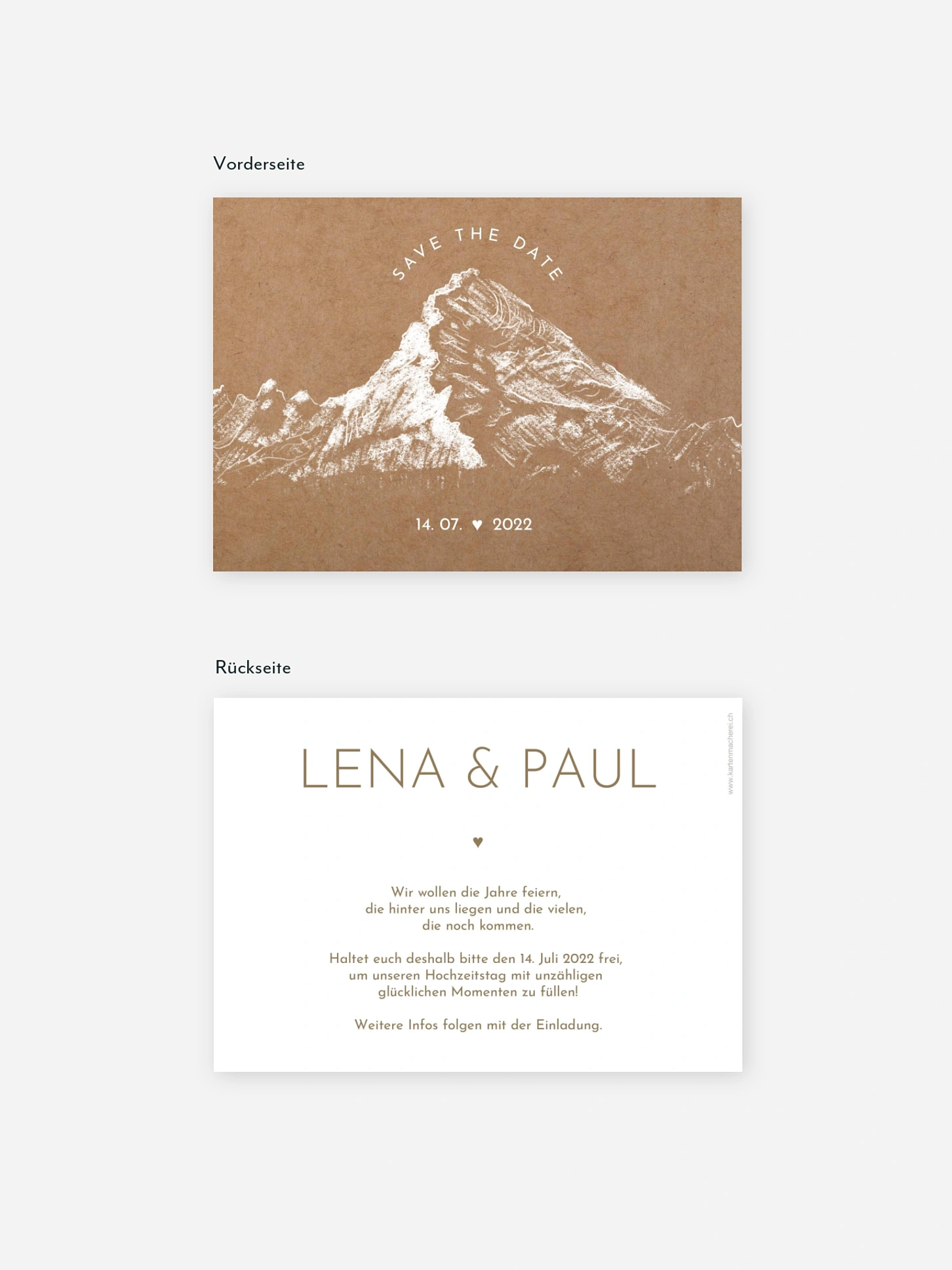 Save-the-Date Karte Wanderlust