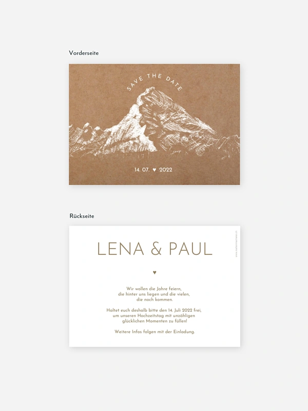 Save-the-Date Karte Wanderlust