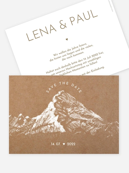 Save-the-Date Karte Wanderlust