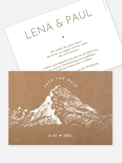Save-the-Date Karte Wanderlust