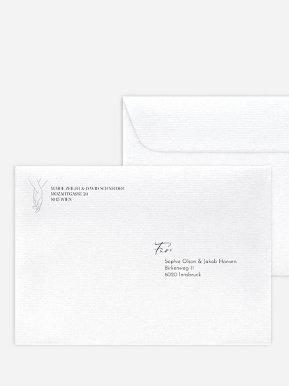 Bedruckter Briefumschlag Hochzeit Hold Me