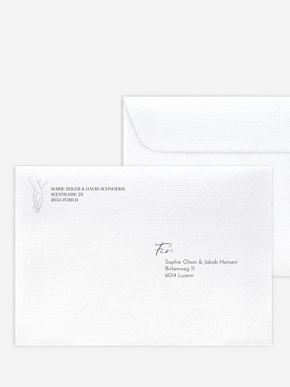 Bedruckter Briefumschlag Hochzeit Hold Me