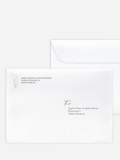Bedruckter Briefumschlag Hochzeit Hold Me