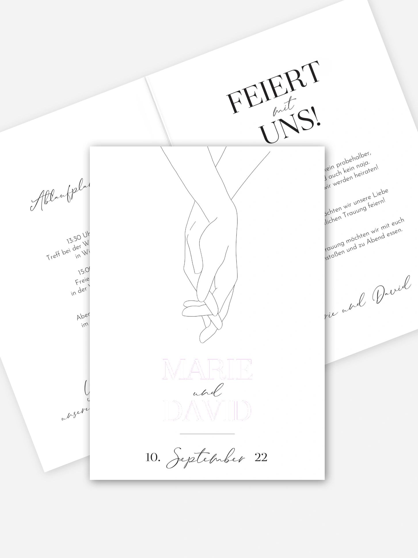Hochzeitseinladung Standesamt Hold Me
