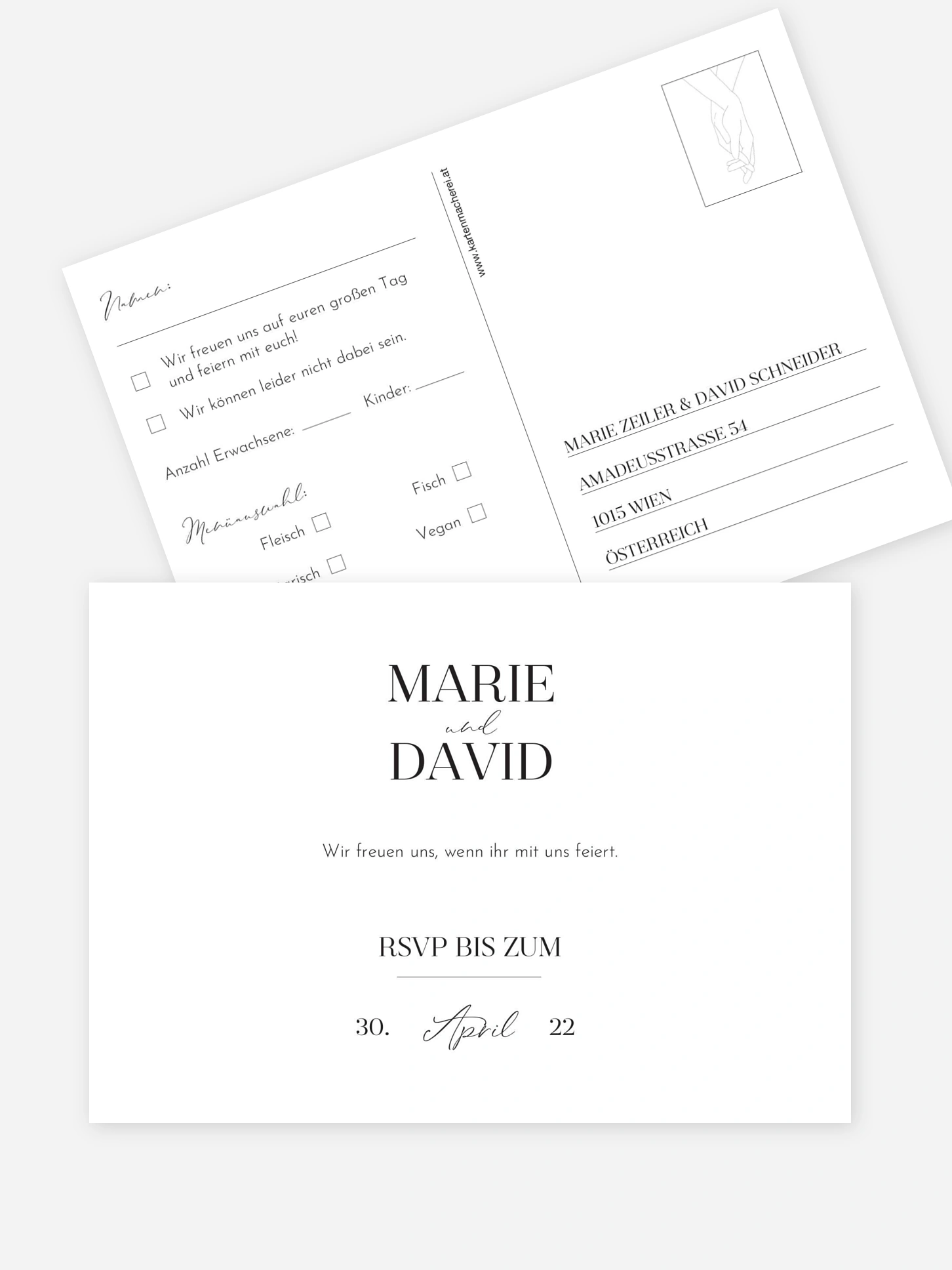 Antwortkarte Hochzeit Hold Me