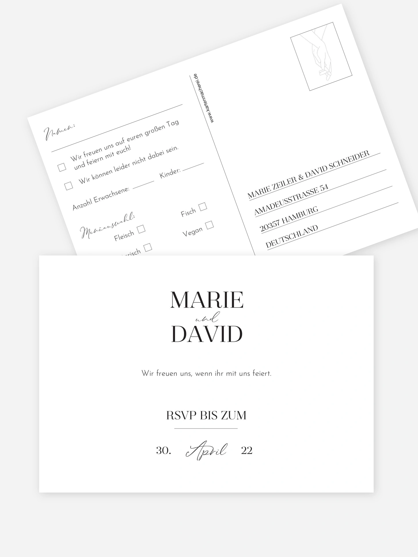 Antwortkarte Hochzeit Hold Me